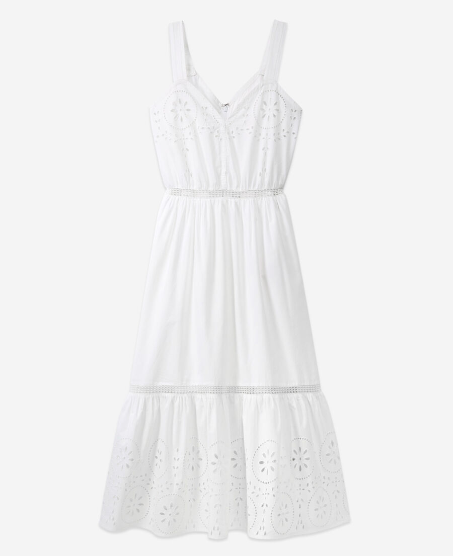 The Kooples MUJER WHITE vestido encaje blanco largo sin mangas