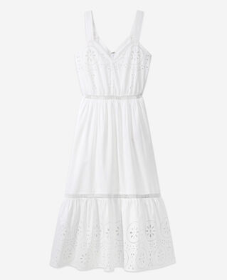 The Kooples MUJER WHITE vestido encaje blanco largo sin mangas