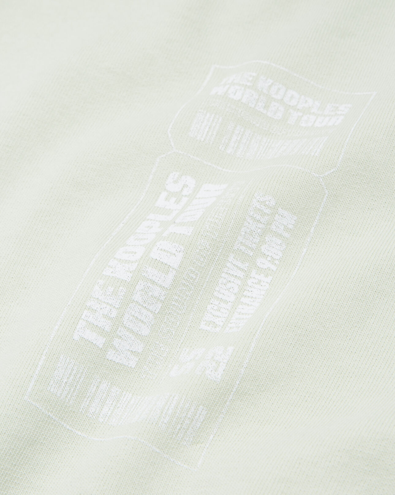 The Kooples FEMME GREEN t-shirt vert menthe coton motif concert