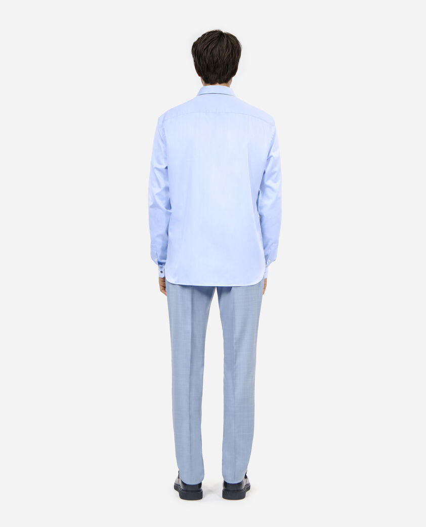 The Kooples HOMBRE BLUE WHITE camisa formal rayas chevron azul