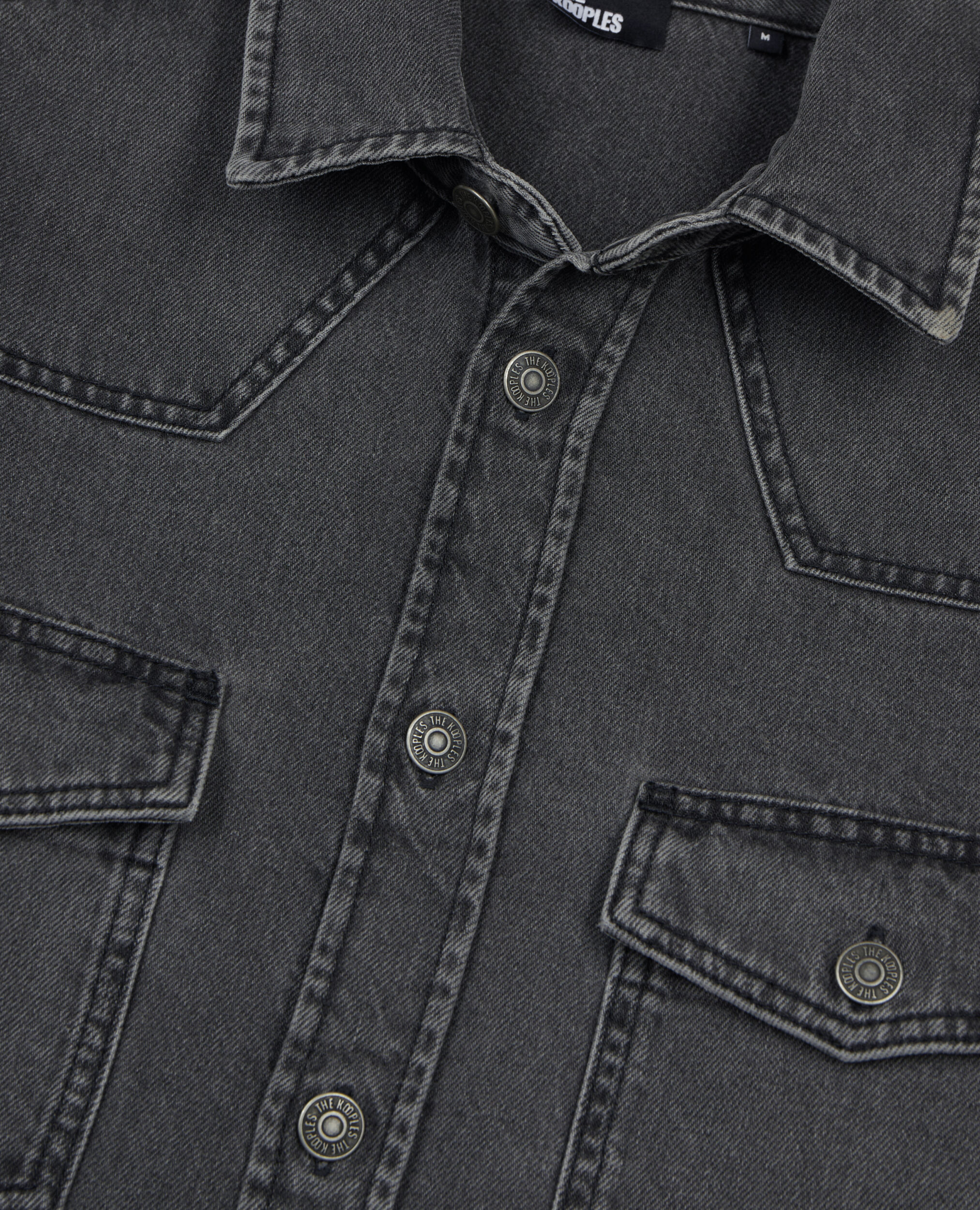 Chemise en denim grise, DARK GREY, hi-res image number null