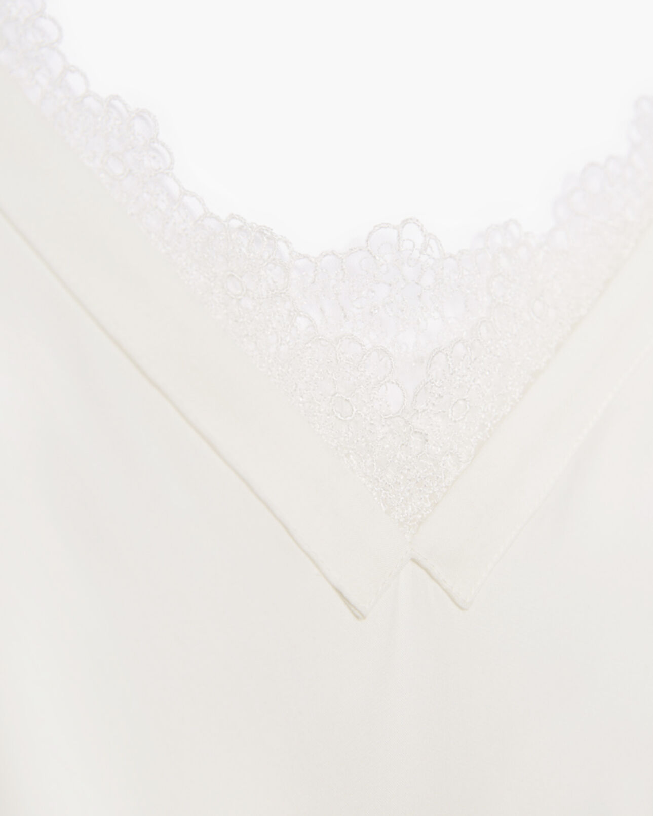 The Kooples F ECRU white camisole with lace detail