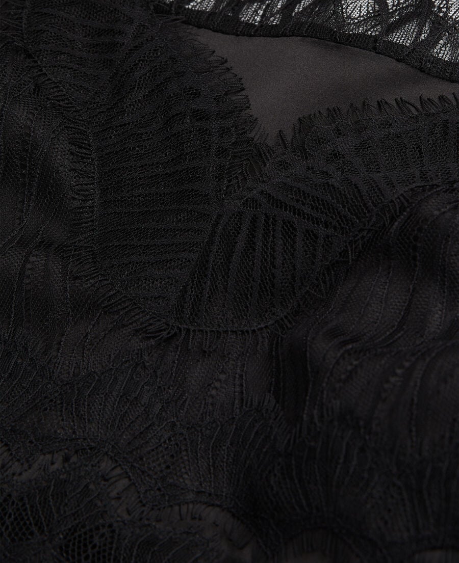 The Kooples WOMEN BLACK black camisole with lace details
