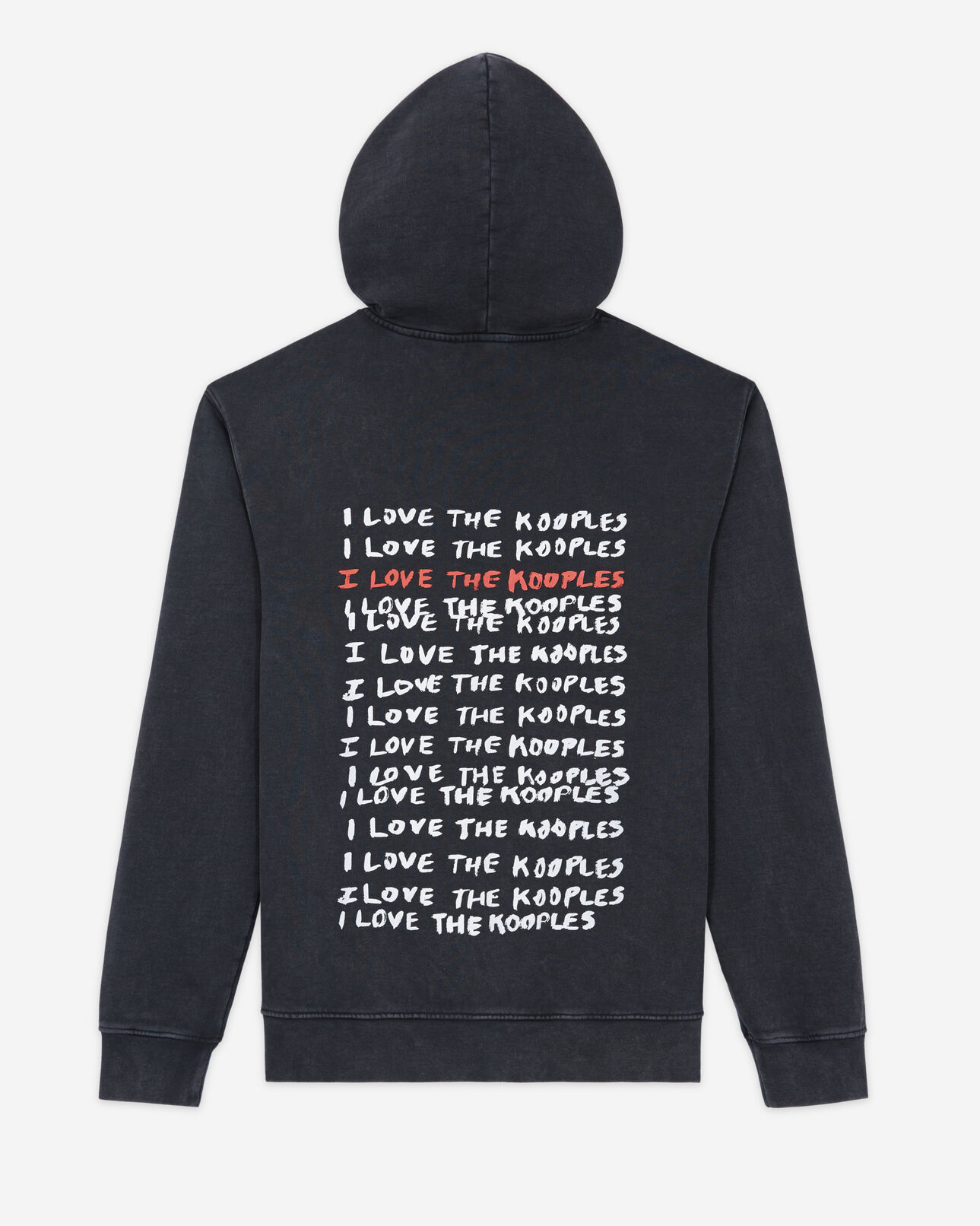 The Kooples HOMBRE BLACK WASHED sudadera love kooples negra