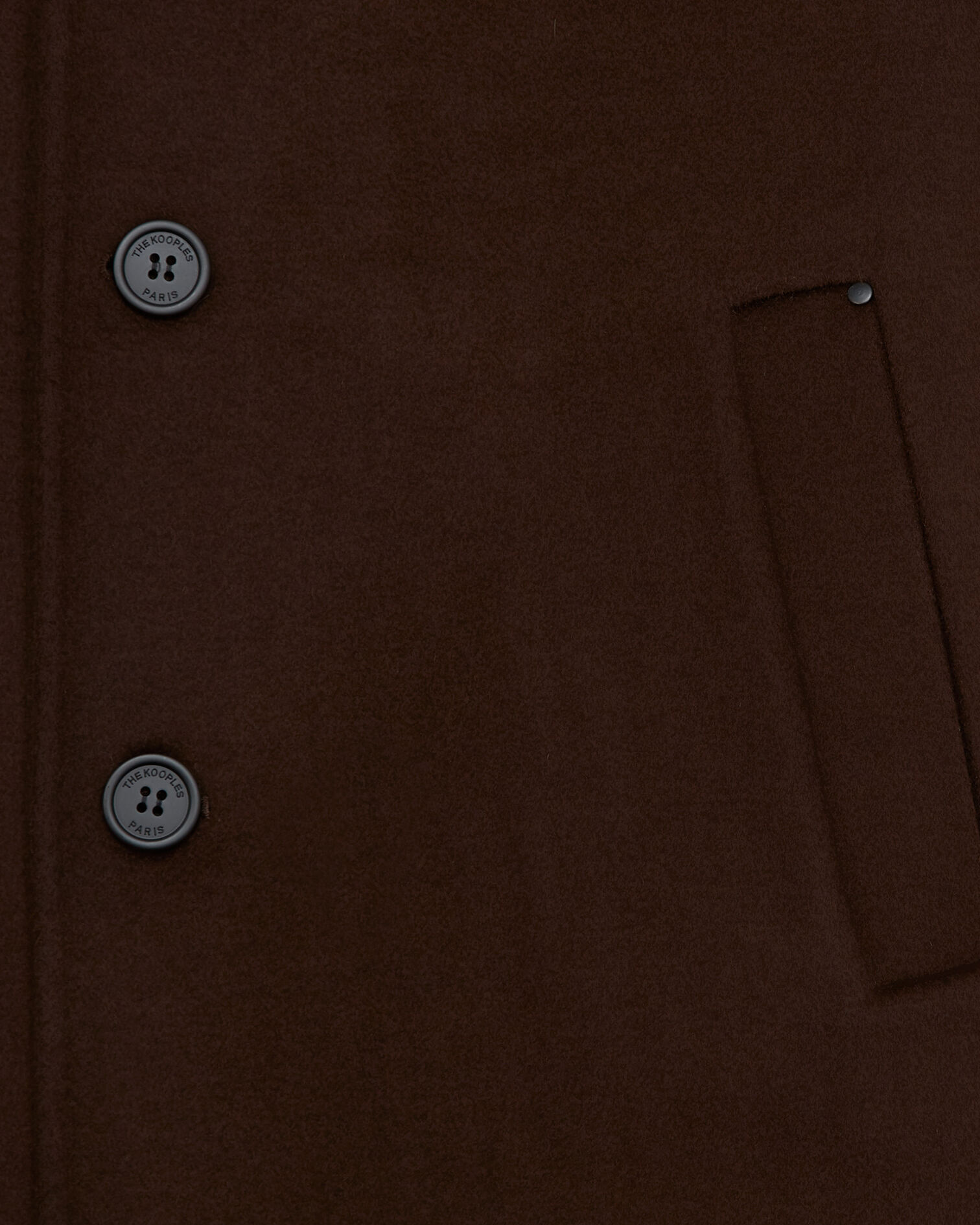 Double-faced brown wool coat, BROWN, hi-res image number null