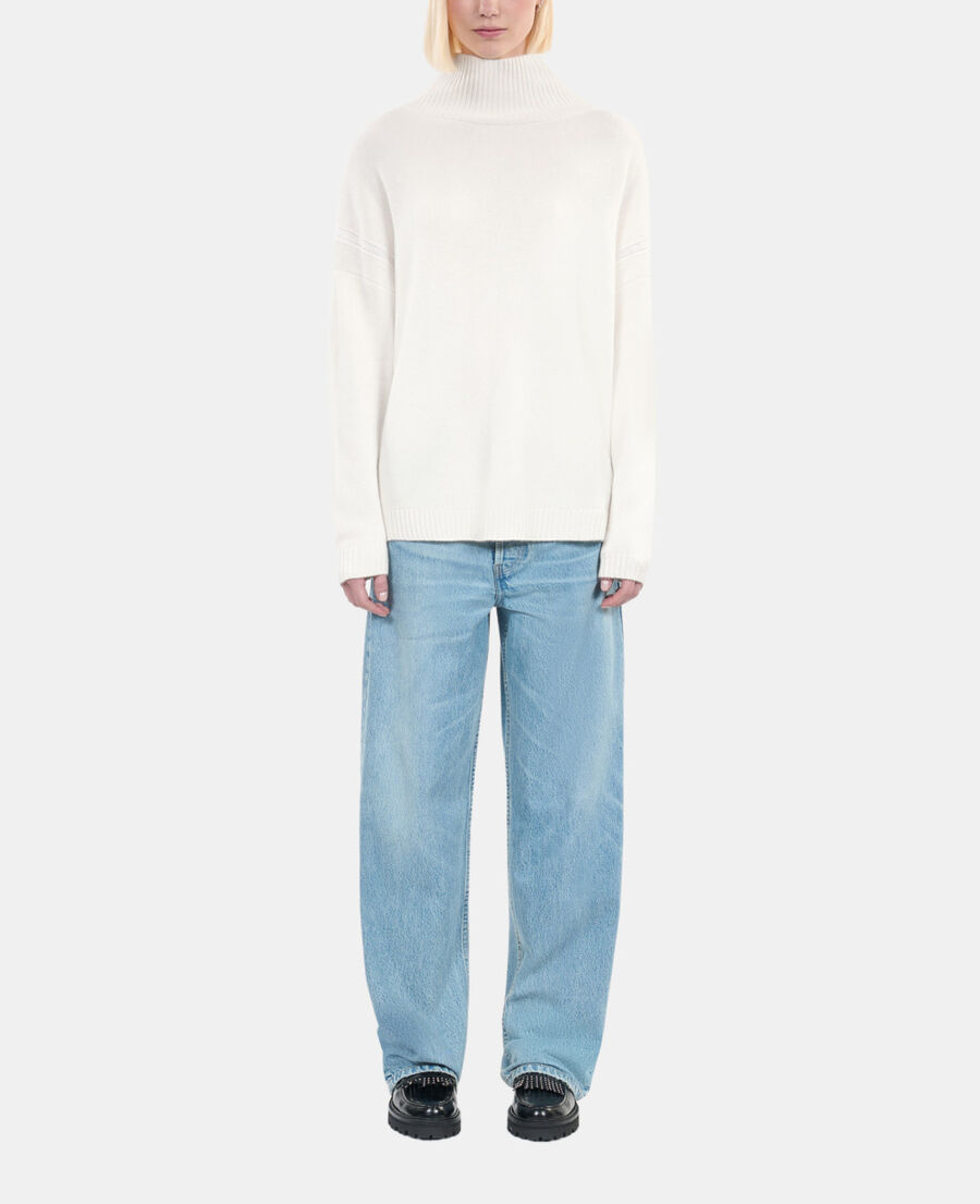 The Kooples FEMME ECRU pull en cachemire écru