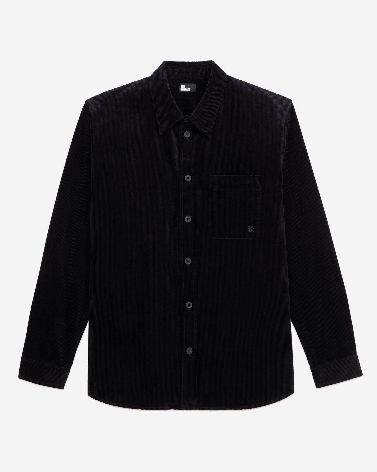 The Kooples HOMME BLACK chemise noire en velours côtelé