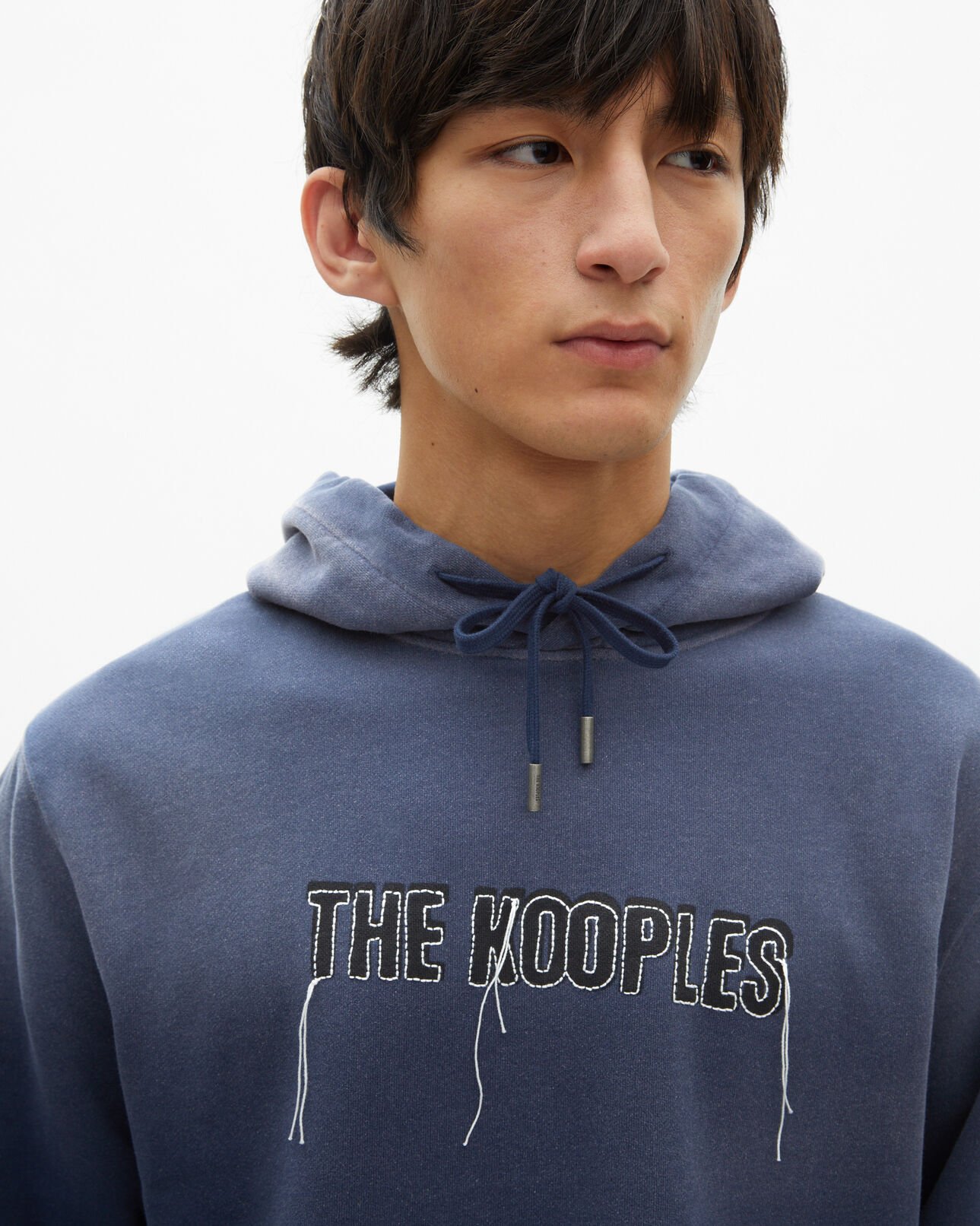 The Kooples HOMBRE DARK NAVY sudadera con logotipo azul marino desteñido