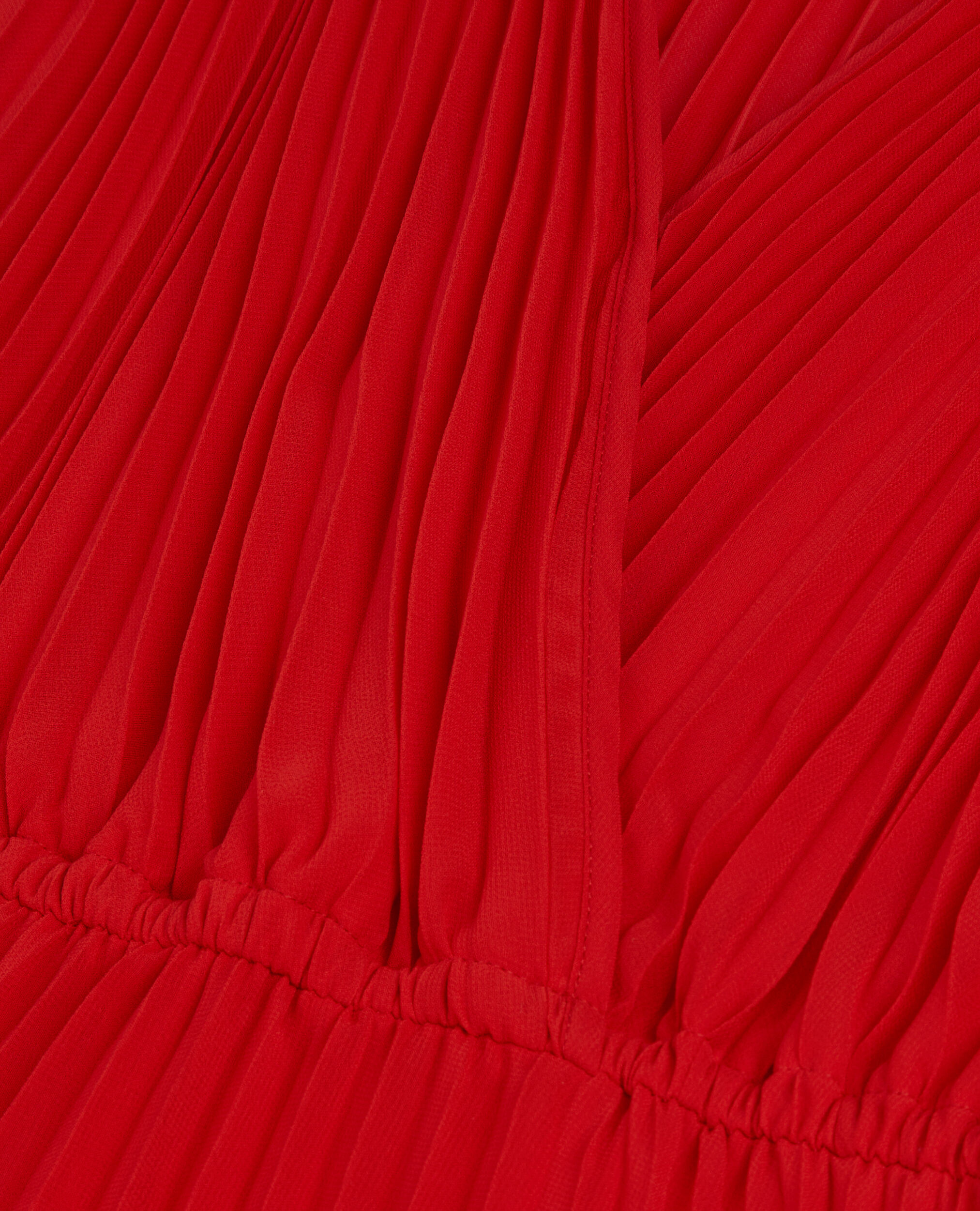 Robe longue plissée rouge, RED, hi-res image number null