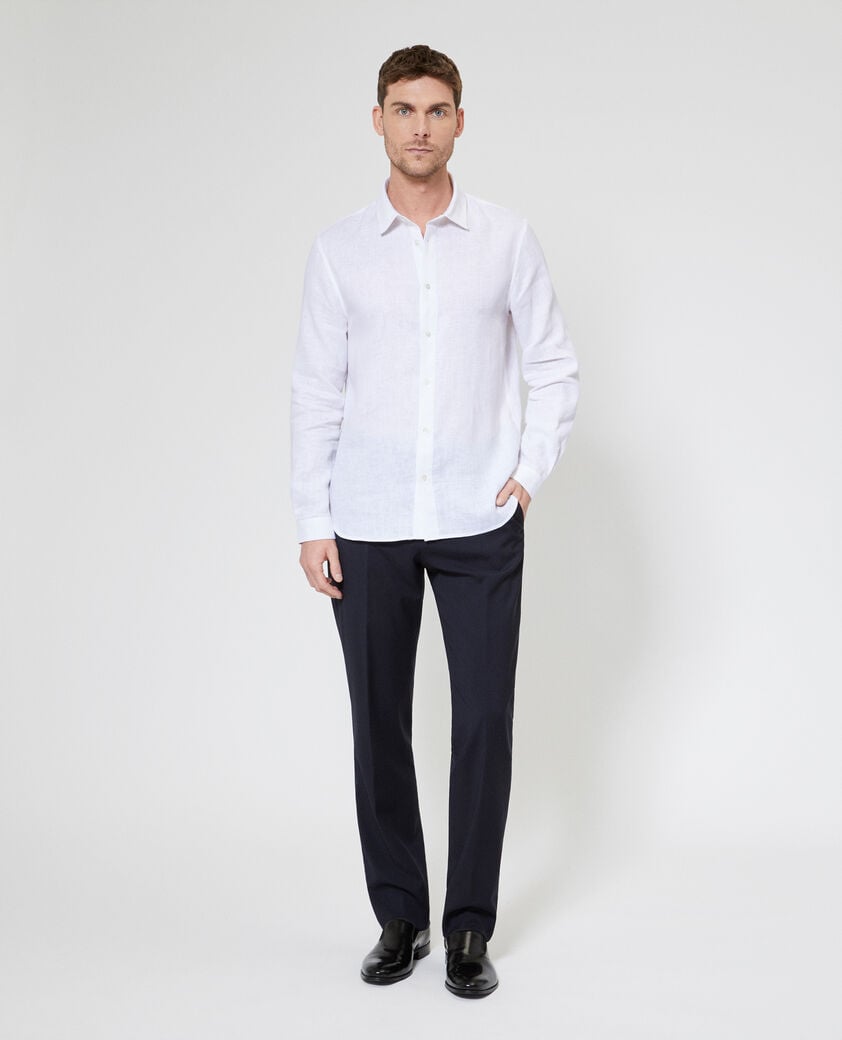 The Kooples HOMBRE WHITE camisa blanca de lino