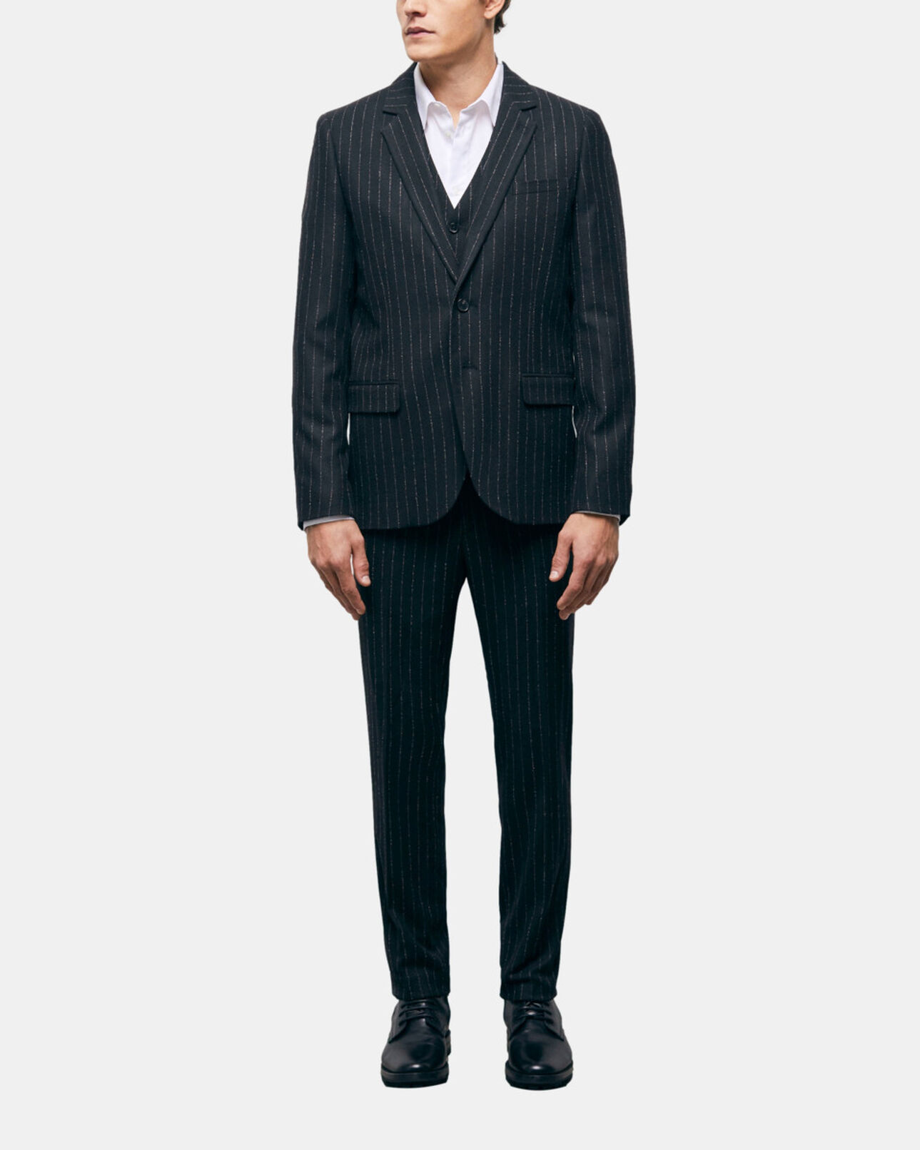 The Kooples MEN BLACK WHITE striped suit jacket
