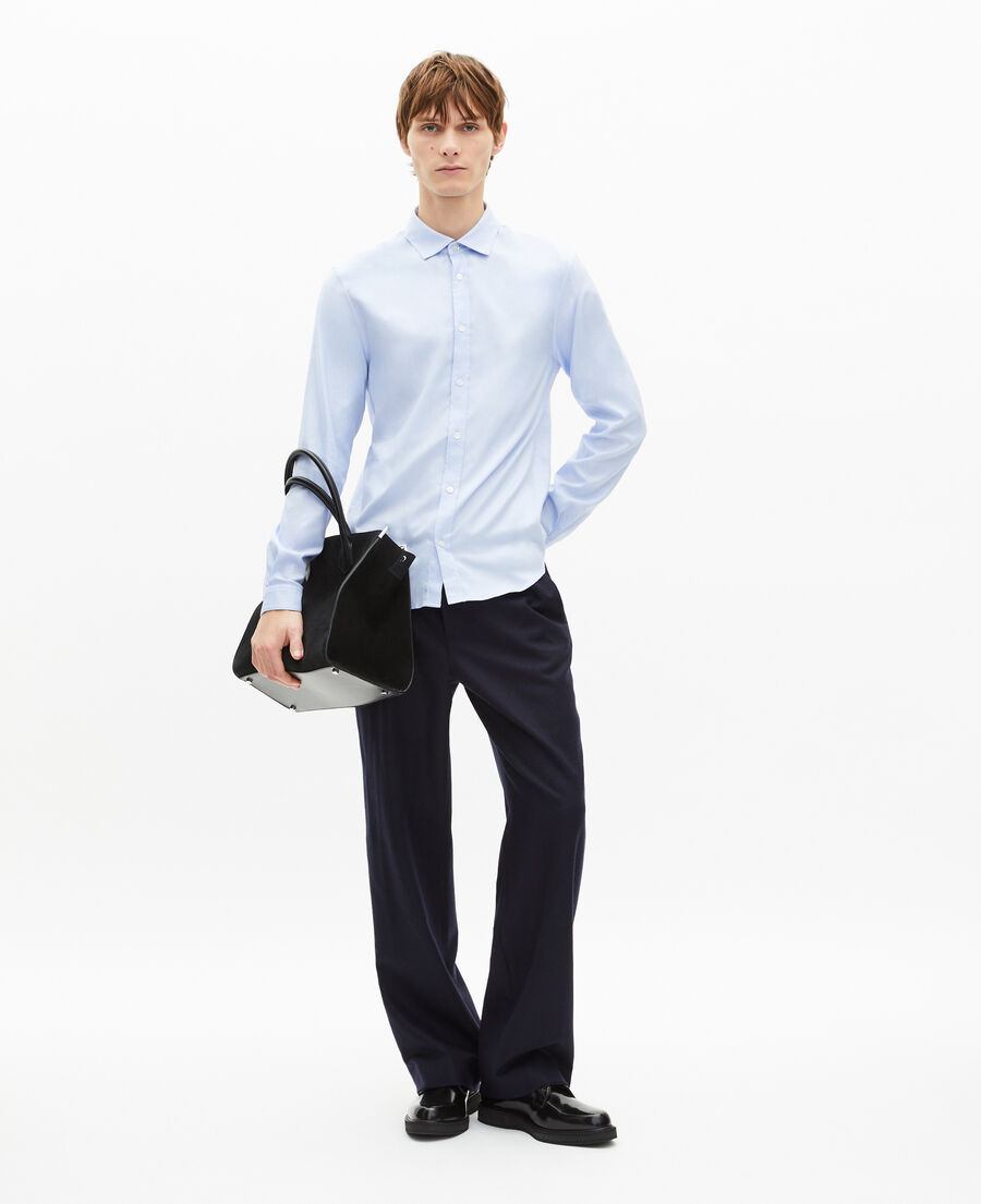 The Kooples H BABY BLUE italian collar shirt, blue