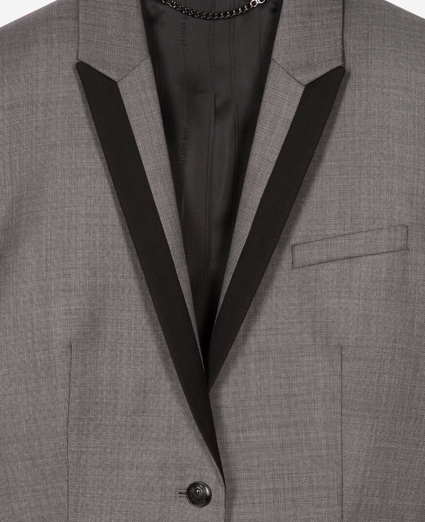The Kooples FEMME DARK GREY veste tailleur droite grise