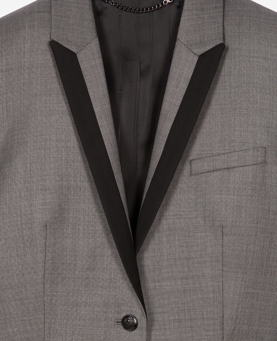 The Kooples FEMME DARK GREY veste tailleur droite grise
