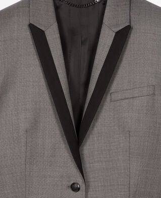 The Kooples FEMME DARK GREY veste tailleur droite grise