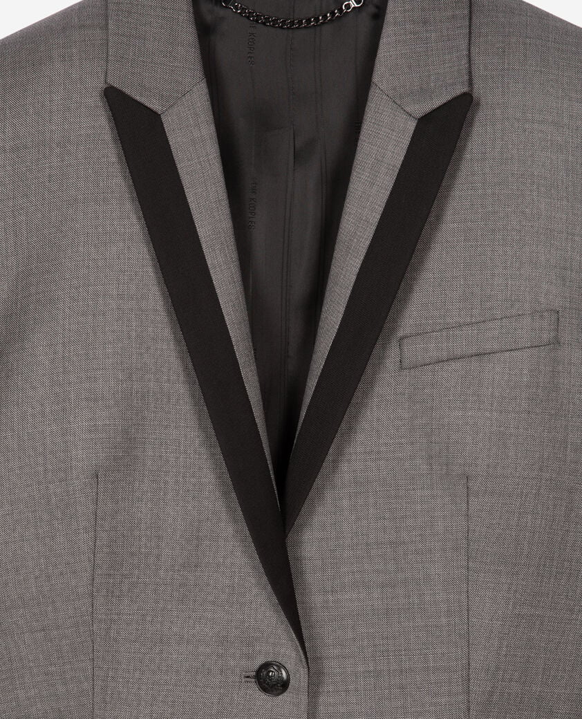 The Kooples FEMME DARK GREY veste tailleur droite grise