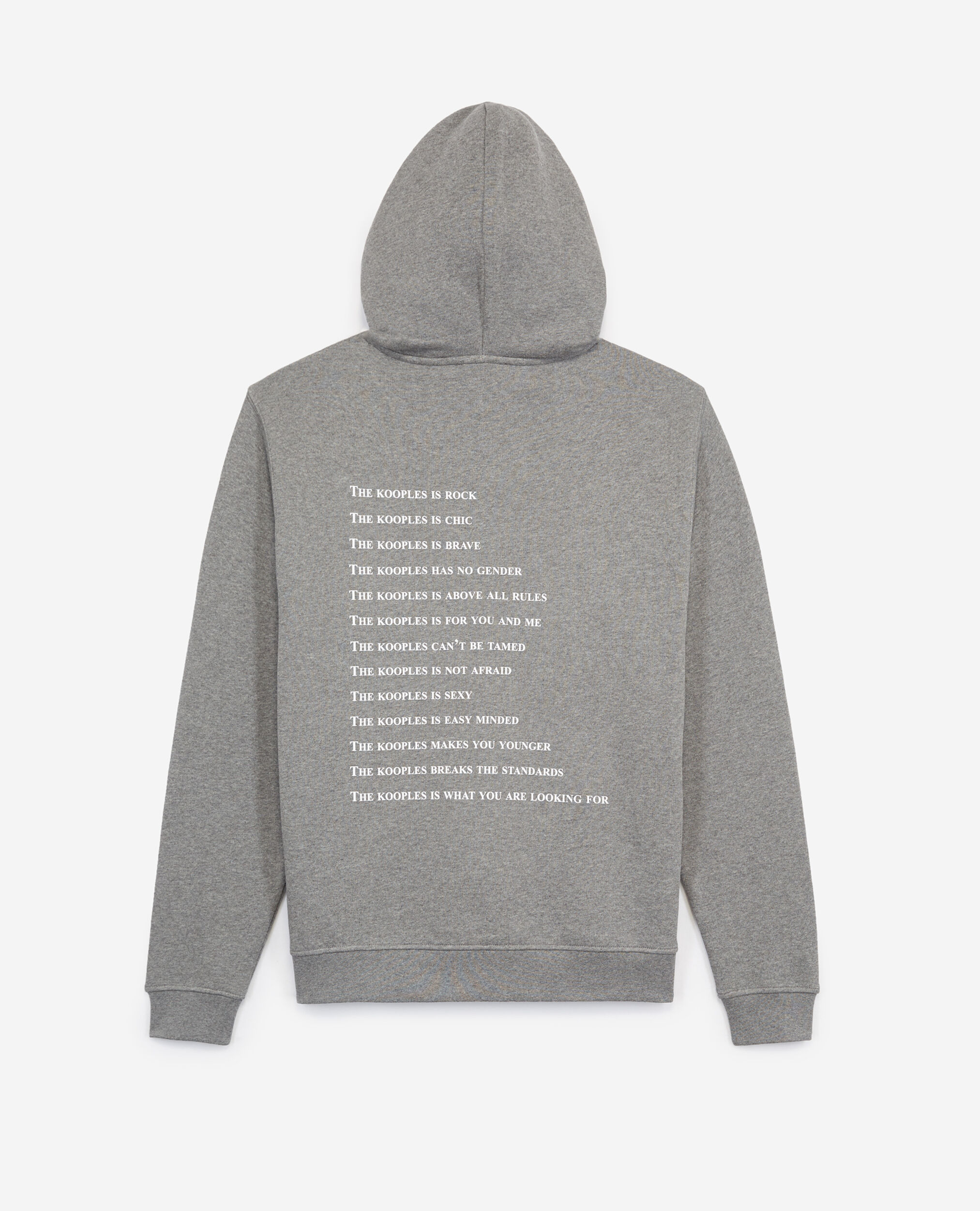 Sudadera gris serigrafía What is, MIDDLE GREY MELANGE, hi-res image number null