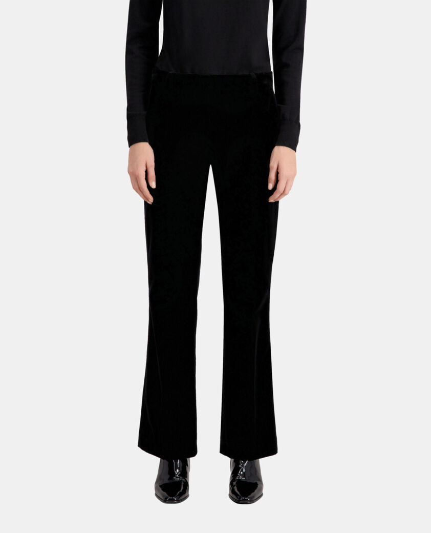 The Kooples WOMEN BLACK black velvet suit trousers