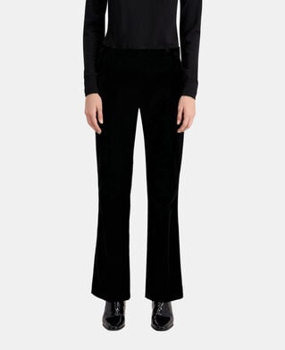 The Kooples FEMME BLACK pantalon tailleur noir en velours