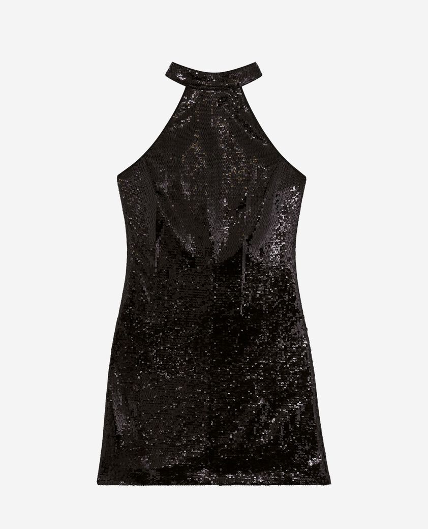The Kooples WOMEN BLACK short black sequin dress