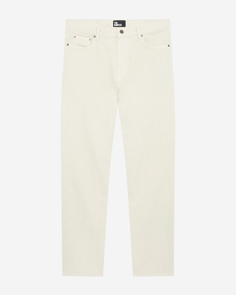 The Kooples HOMME ECRU jean droit écru