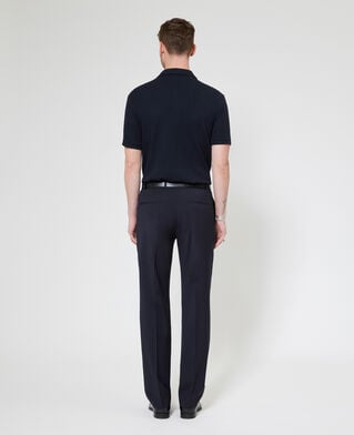 The Kooples HOMME DARK NAVY pantalon de costume droit en laine marine