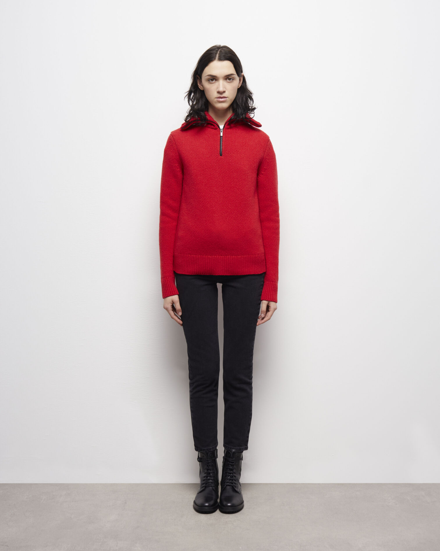 Pull col camionneur rouge, TANGO RED, hi-res image number null