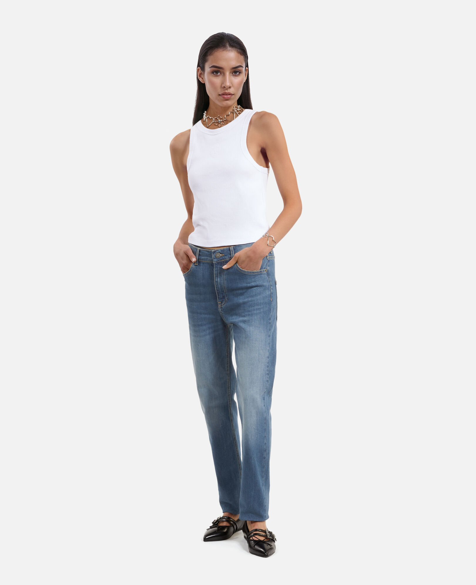 The Kooples FEMME MEDIUM BLUE jean slim bleu