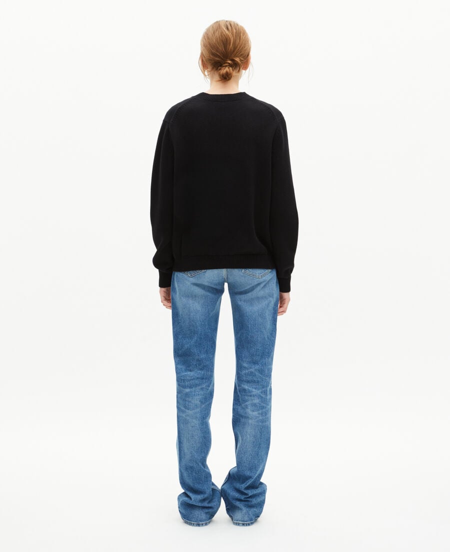 The Kooples MUJER BLACK jersey con jaquard de lúrex negro