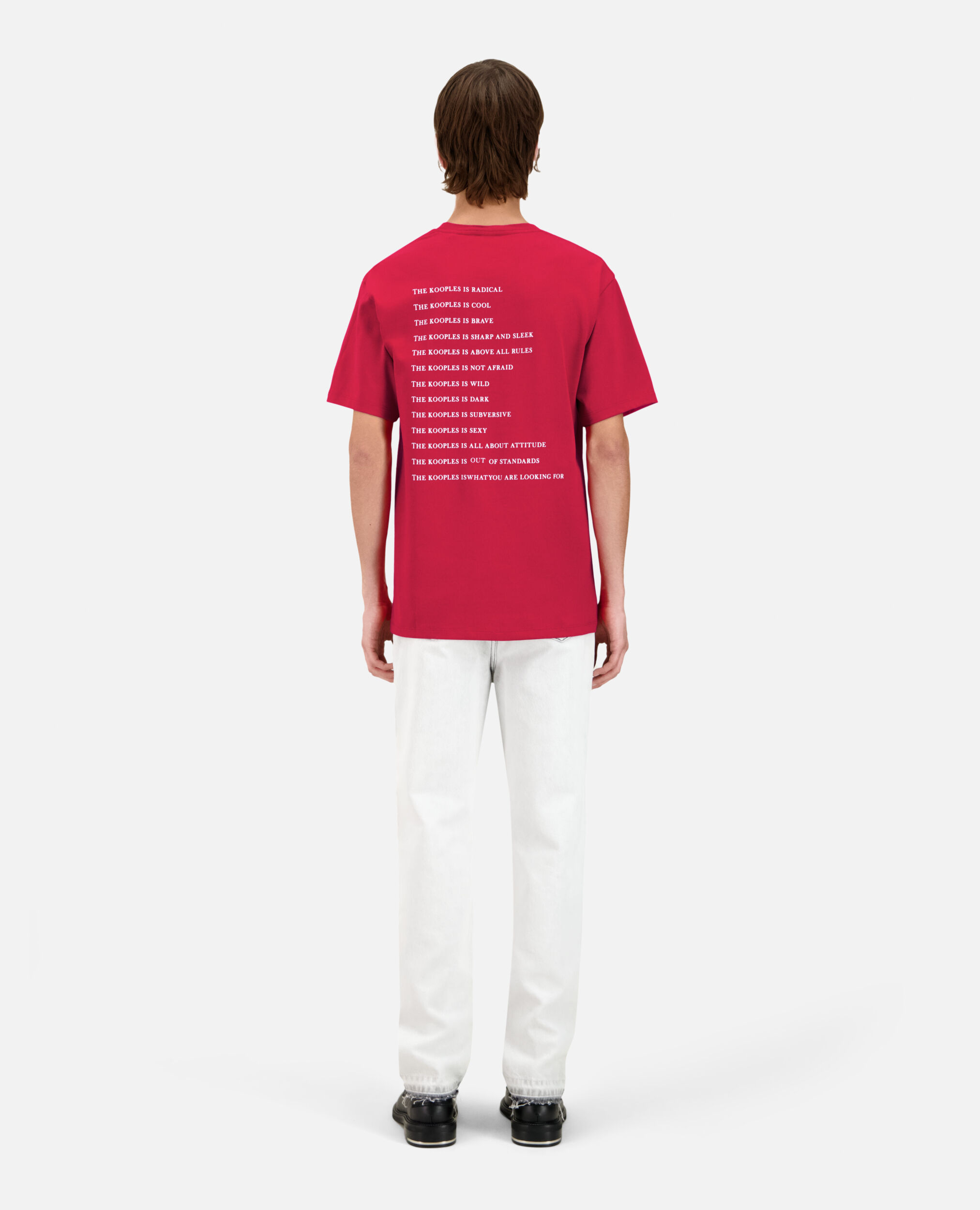 Rotes T-Shirt „What is“ für Herren, CHERRY, hi-res image number null