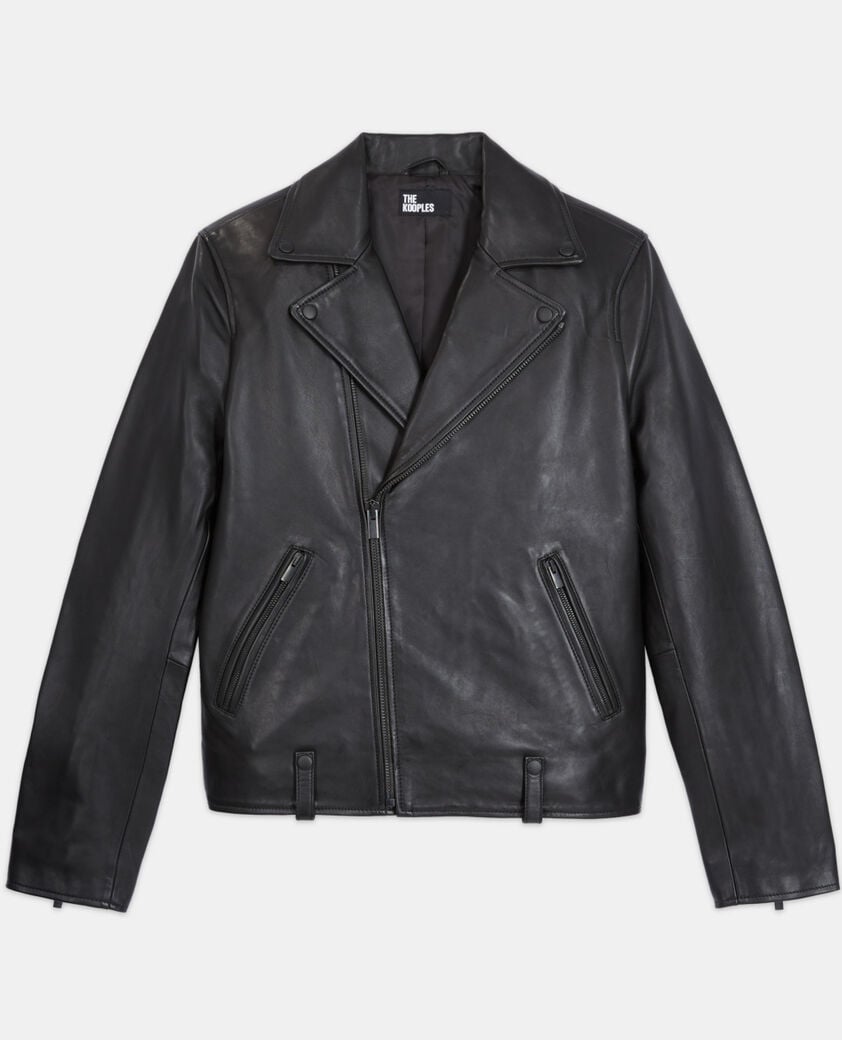 The Kooples HERREN BLACK schwarze lederjacke