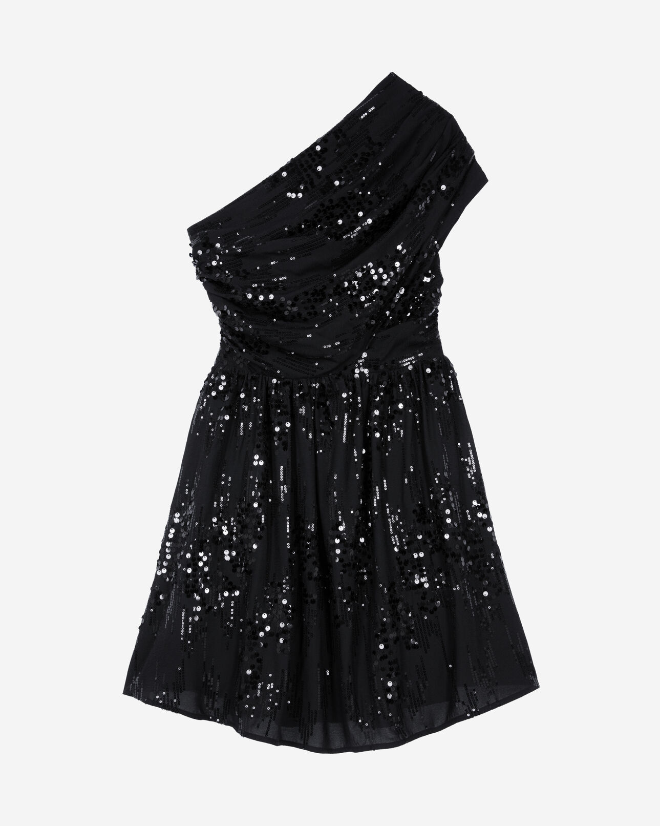 The Kooples WOMEN BLACK short black sequin dress