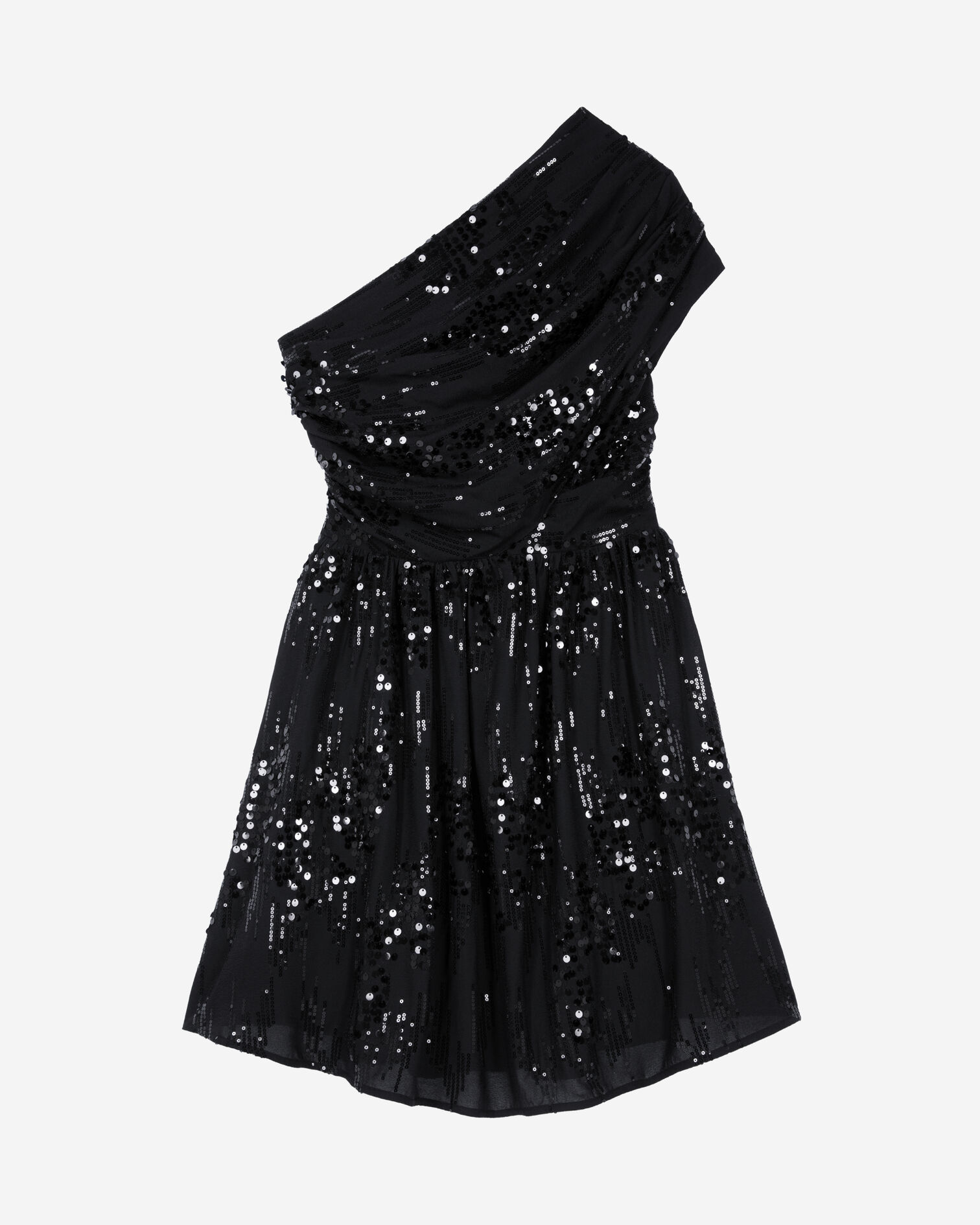Short black sequin dress, BLACK, hi-res image number null