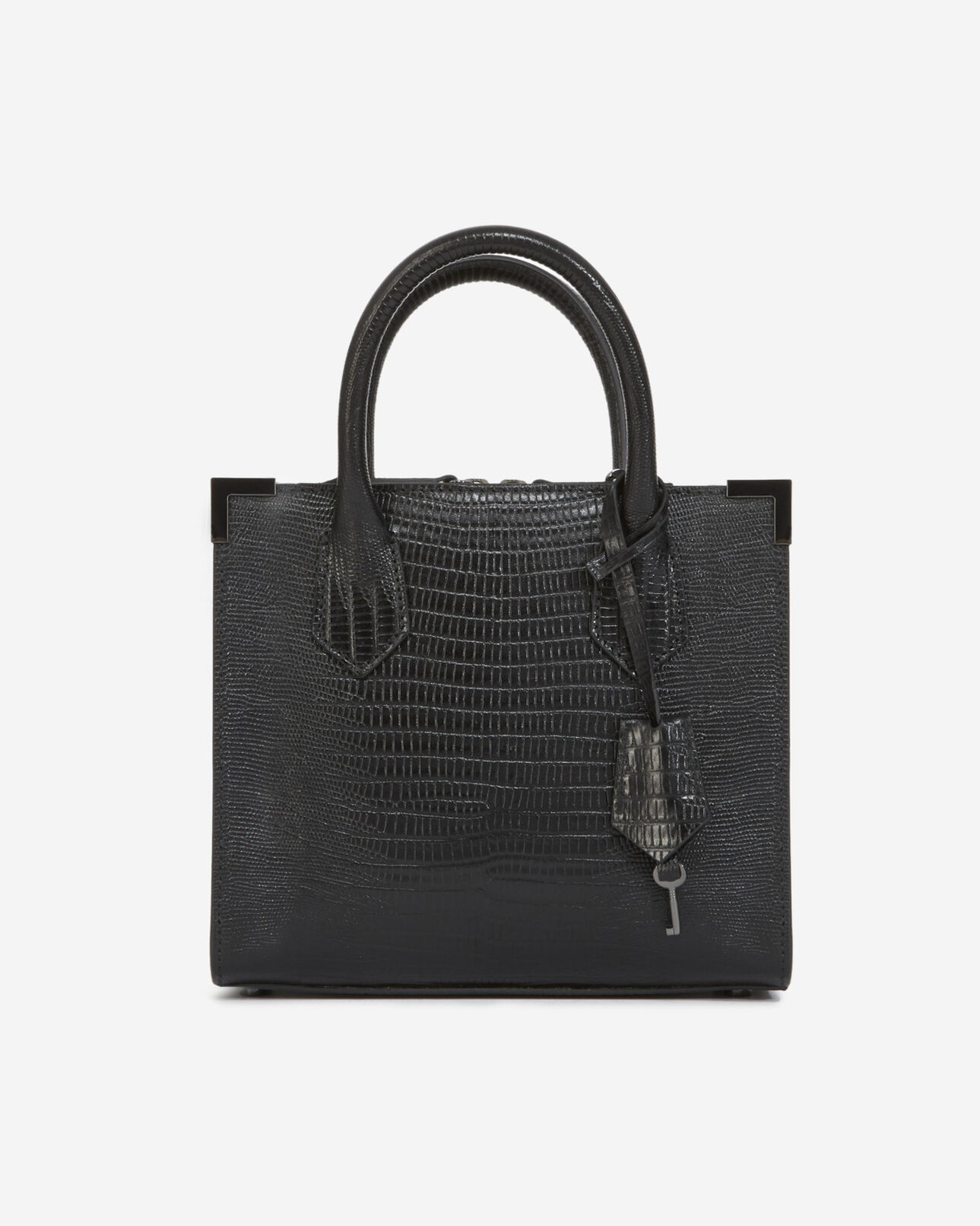 The Kooples FEMME BLACK sac ming medium en cuir noir