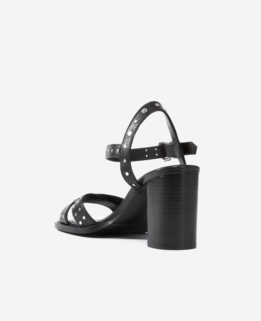 ledersandalen mit absatz