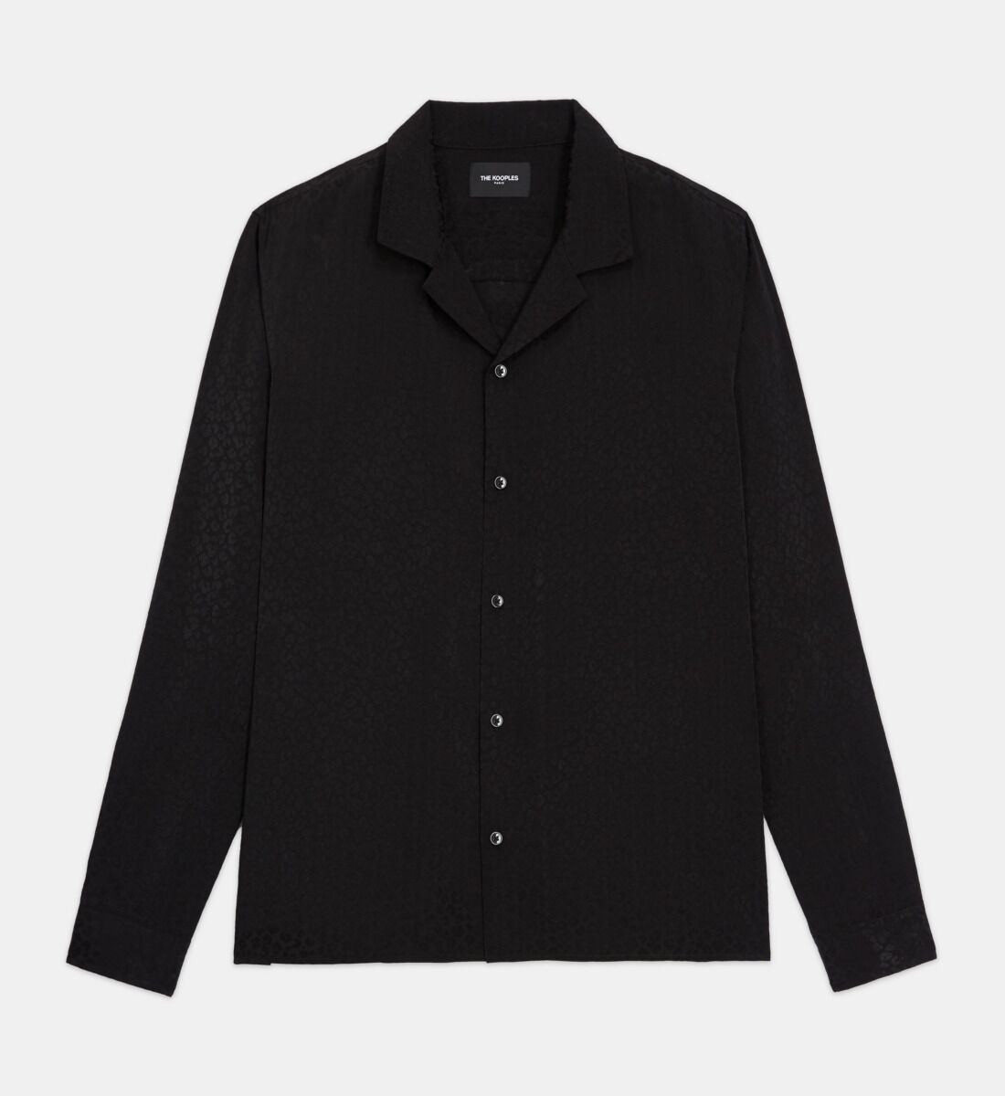 Leopard print shirt with hawaiian collar The Kooples US