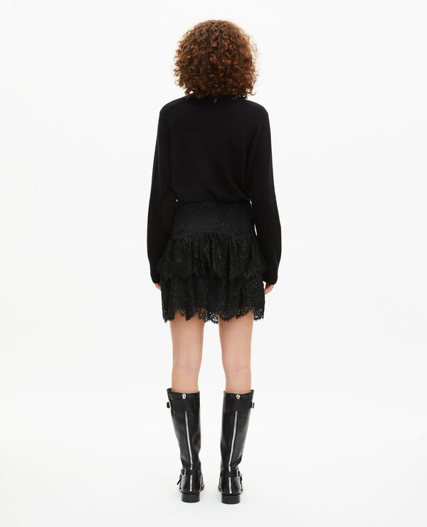 The Kooples MUJER BLACK falda negra de encaje