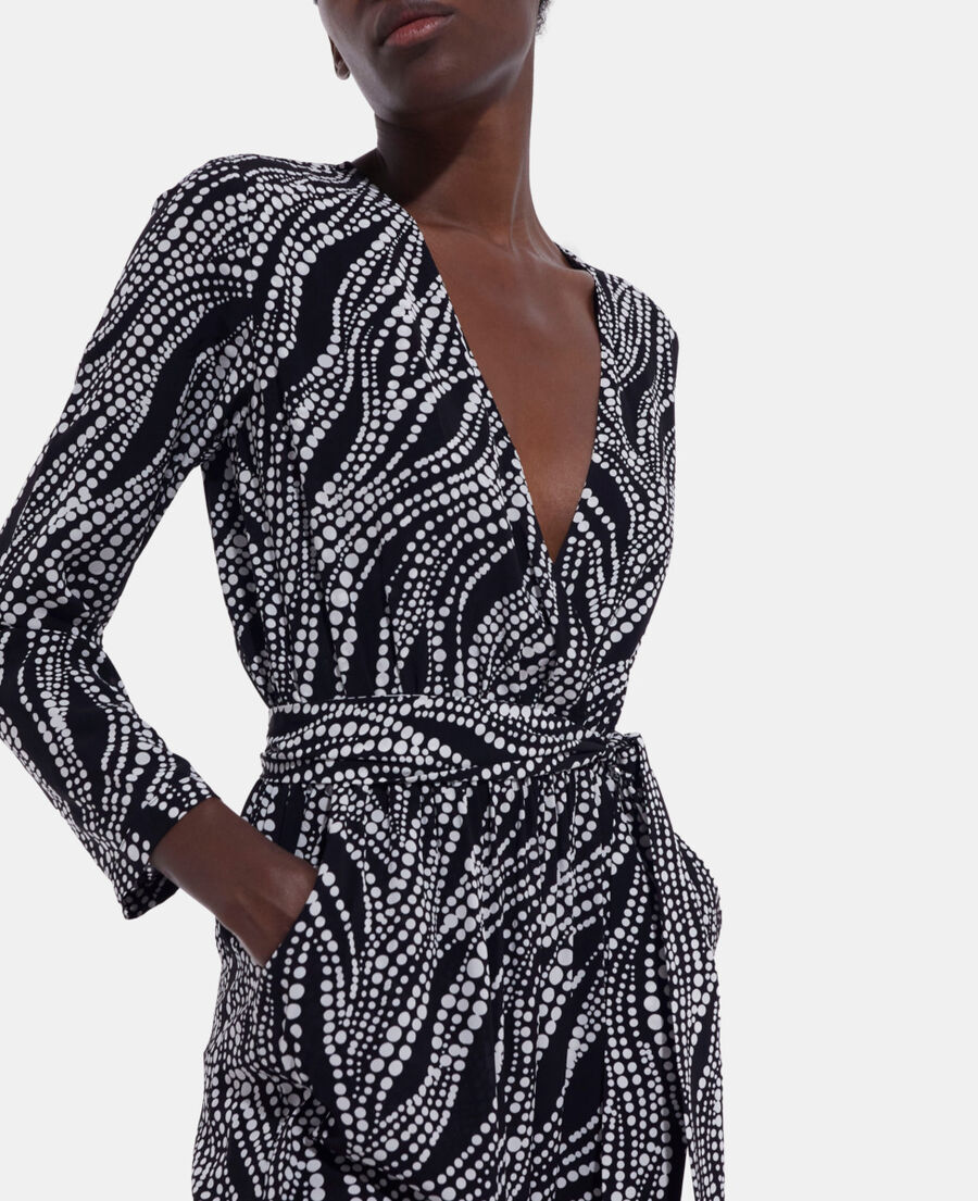 The Kooples FEMME BLACK WHITE combinaison imprimée
