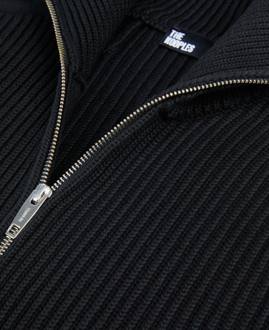 The Kooples H BLACK black cotton cardigan