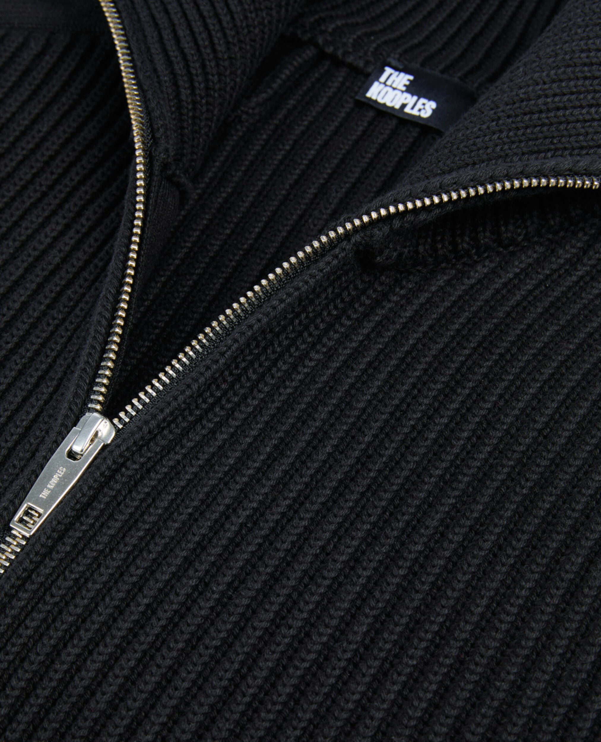 Black cotton cardigan, BLACK, hi-res image number null