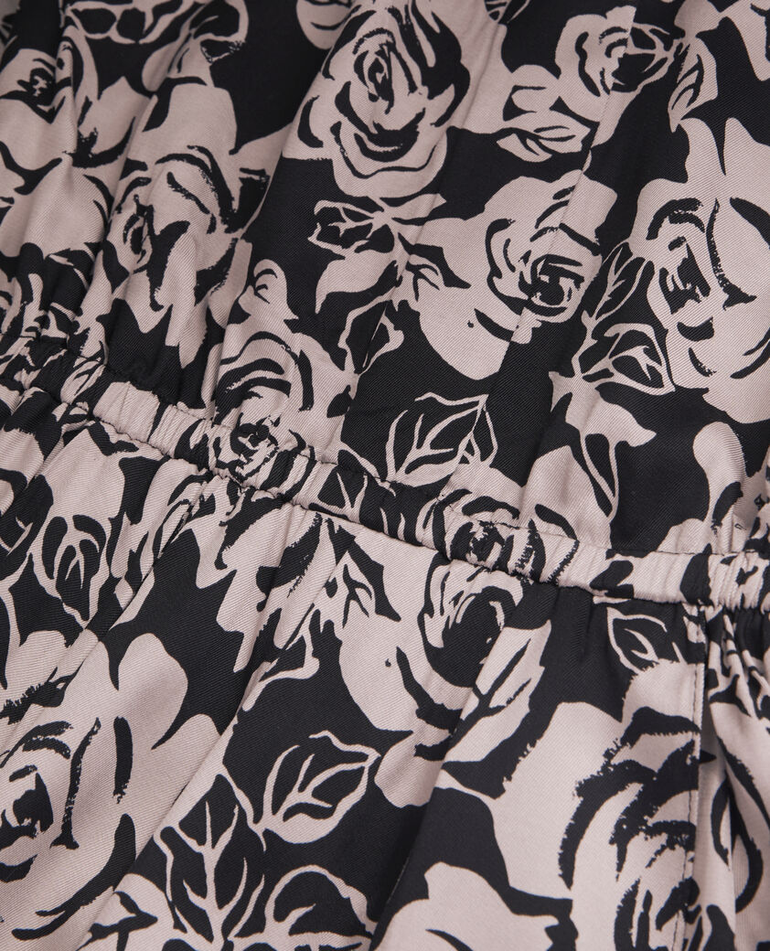 The Kooples FEMME BLACK / PINK robe mi-longue imprimée