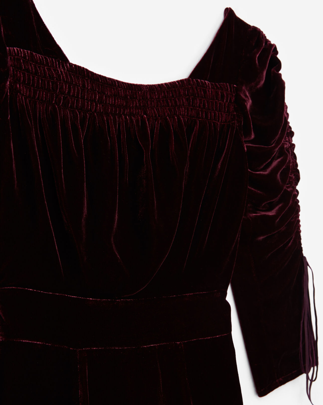The Kooples WOMEN BURGUNDY burgundy velvet dress