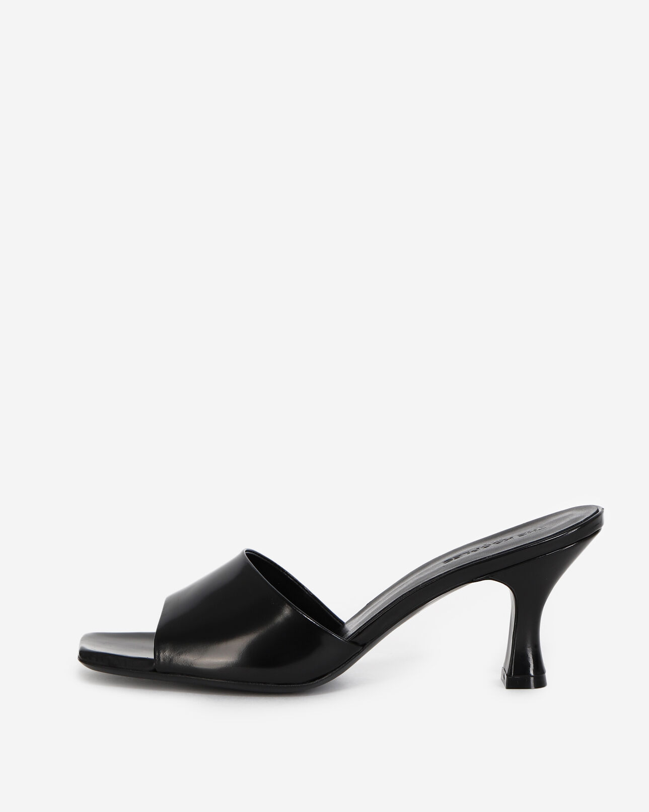 The Kooples FEMME BLACK sandales petit talon noires ouvertes