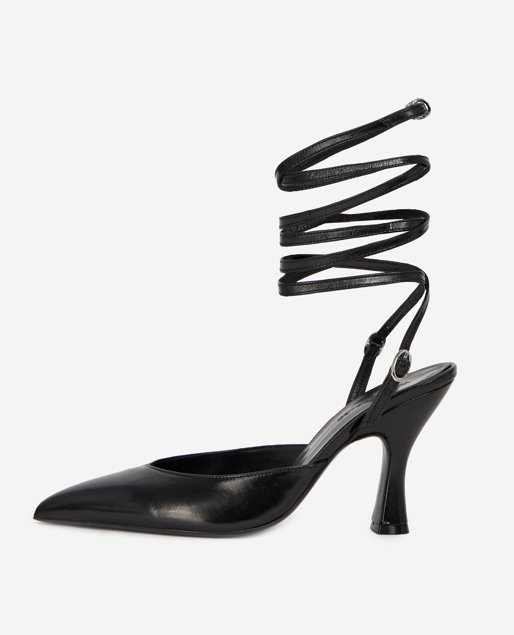 Black lace up new arrivals pumps