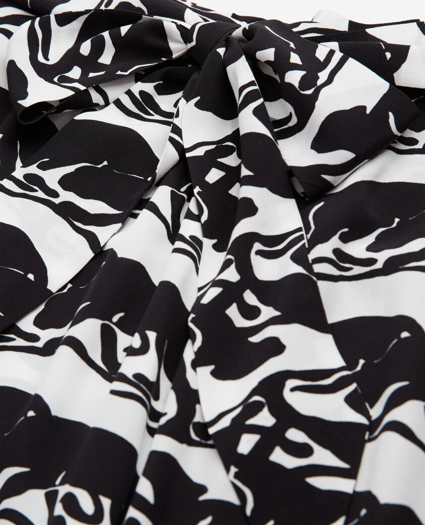 The Kooples FEMME BLACK / WHITE jupe longue imprimée