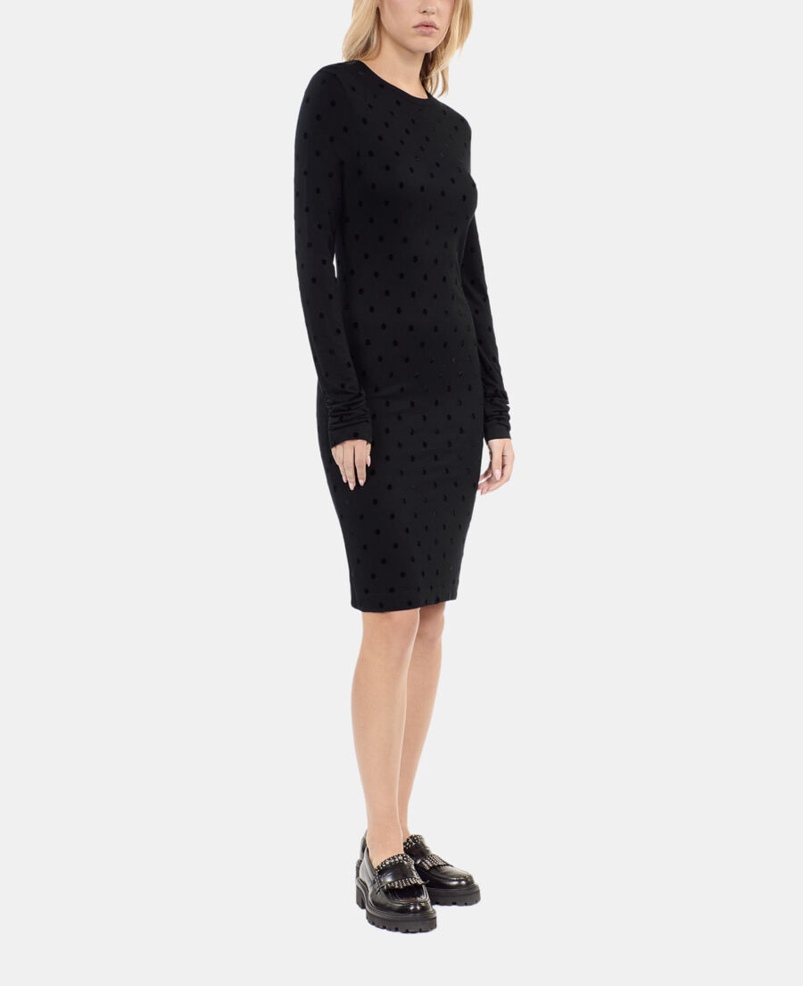 The Kooples F BLACK black short jersey dress