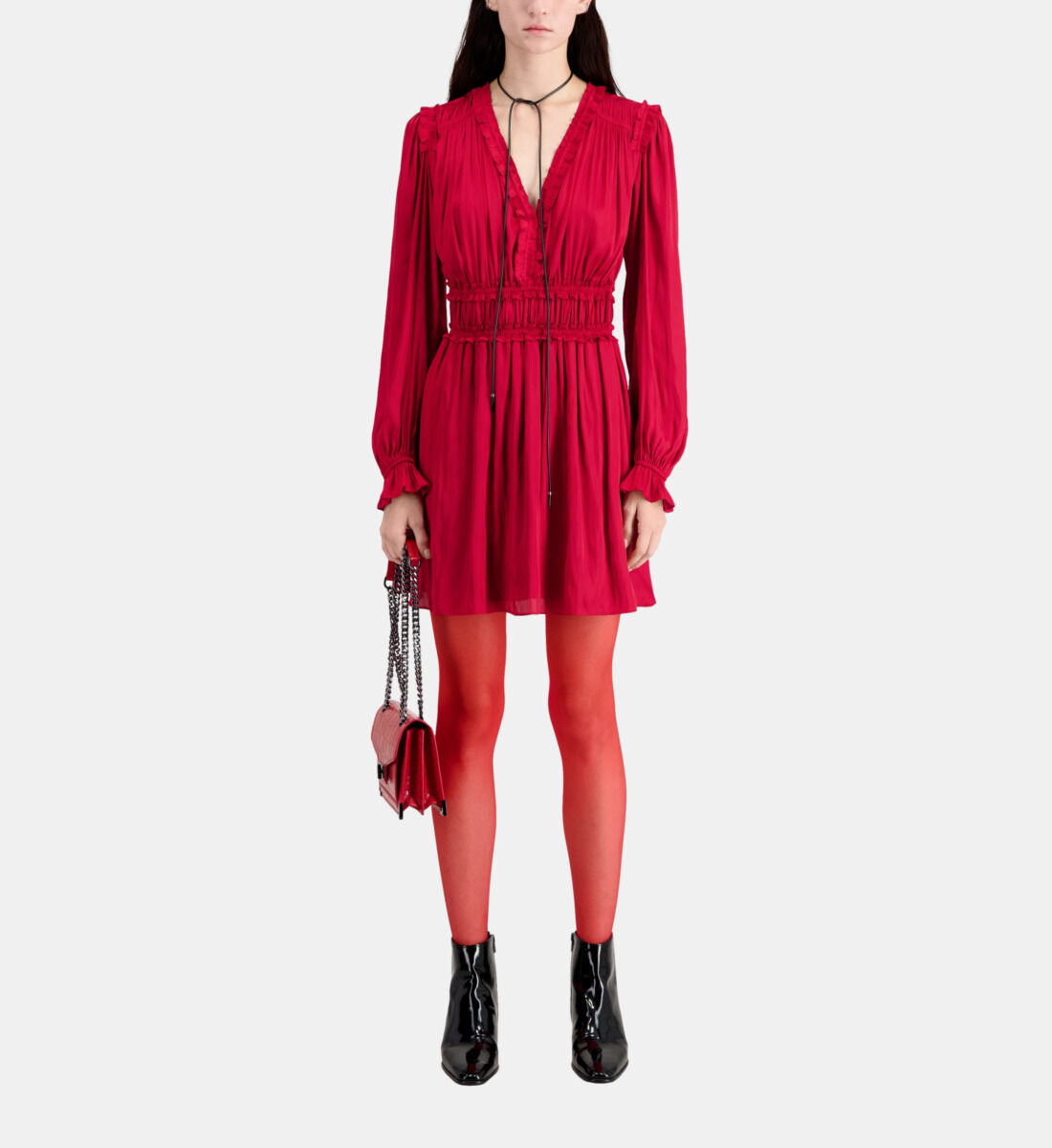 Light store burgundy dress