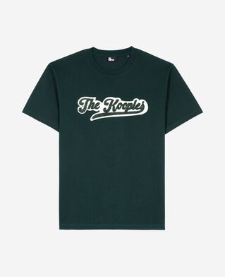 The Kooples HOMME BOTTLE GREEN t-shirt avec patch vert foncé