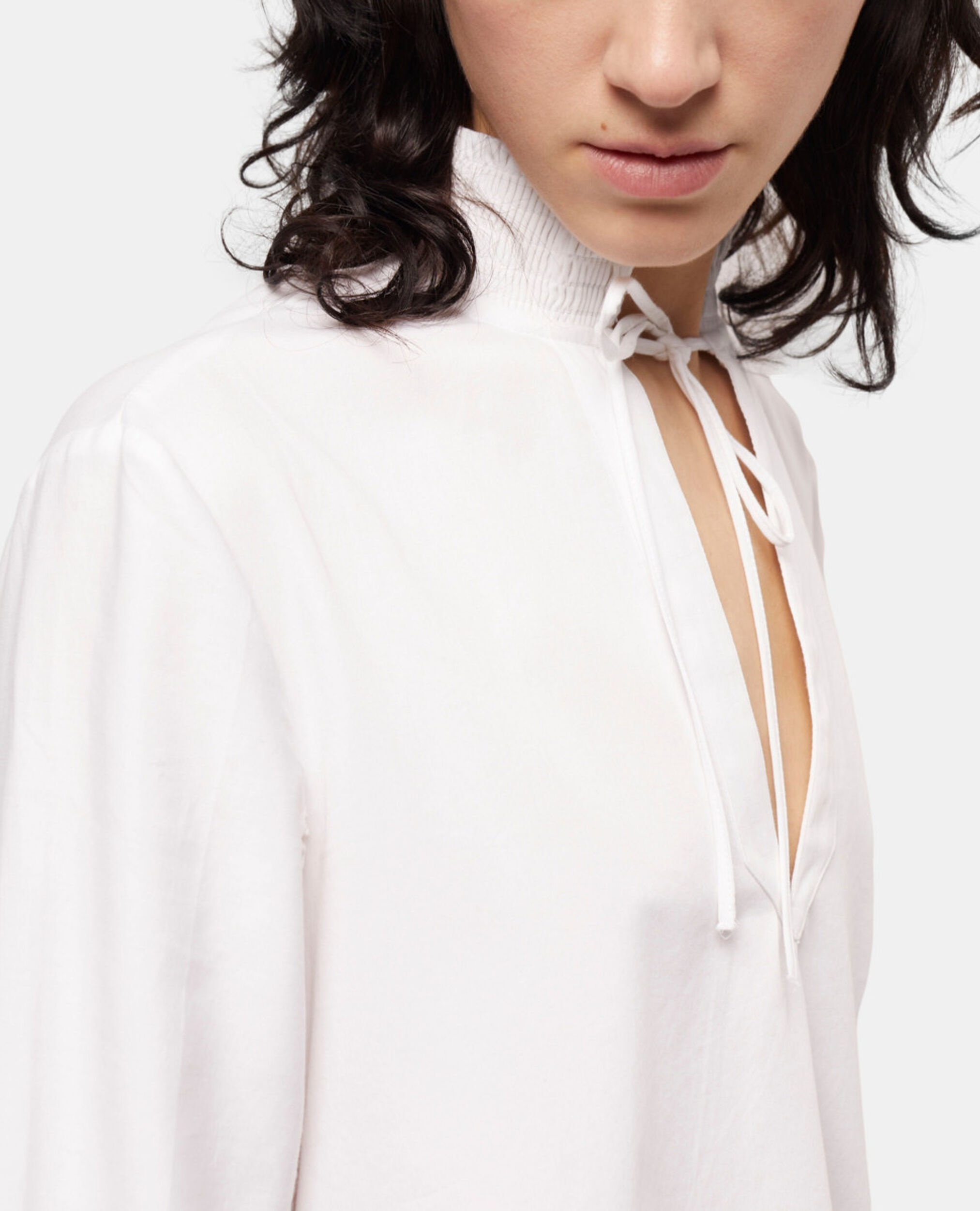 Weiße Bluse mit englischer Stickerei, WHITE, hi-res image number null