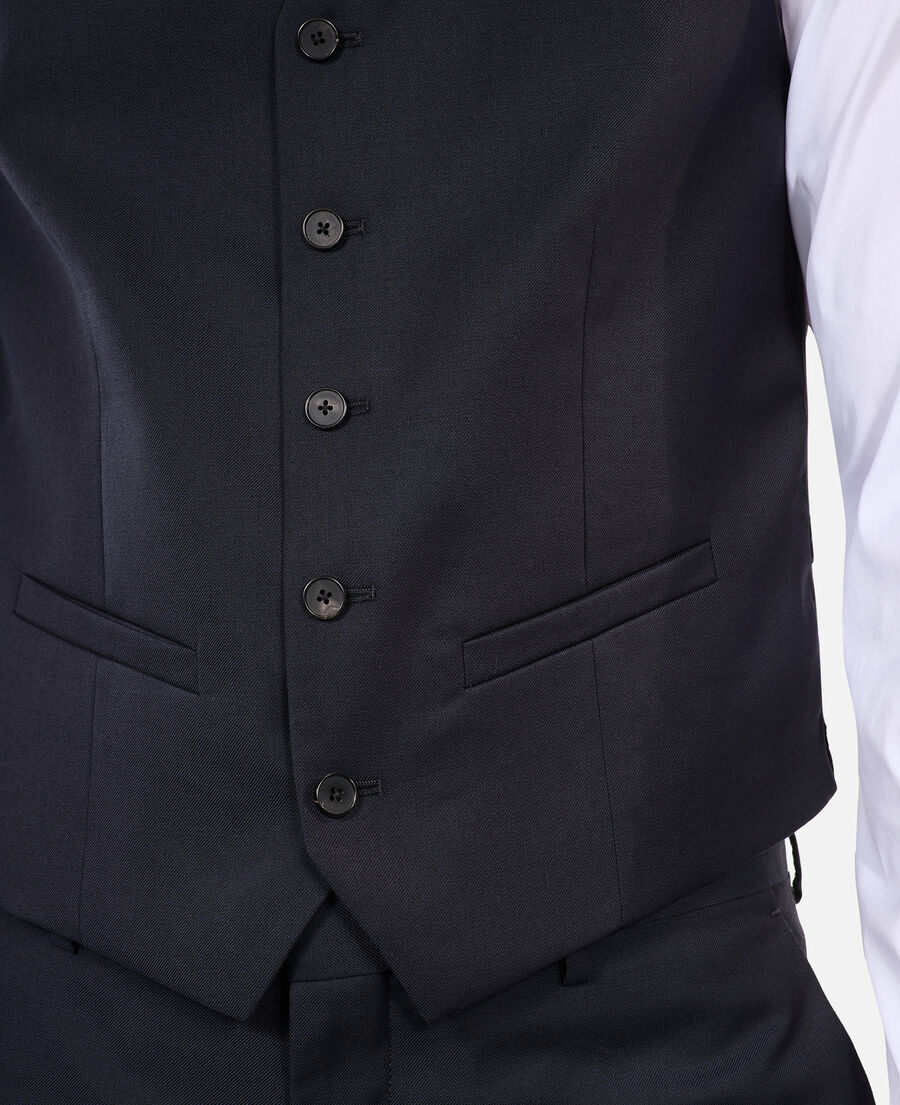 The Kooples MEN DARK NAVY navy blue wool suit vest